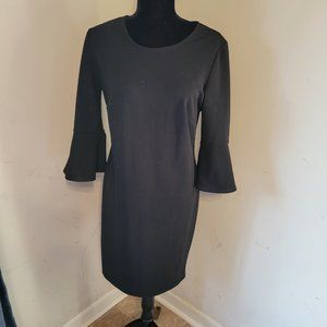 Tacera Black Bell Sleeve Dress